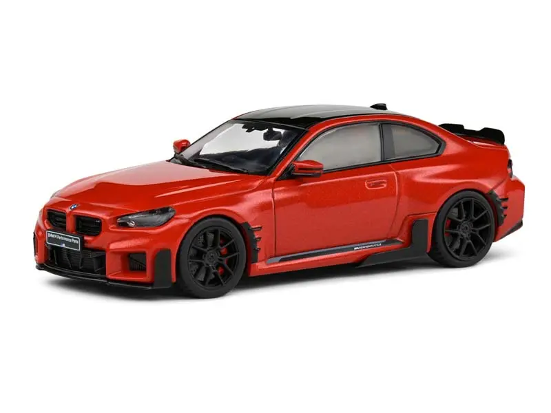 2023 Bmw M2 M Performance Toronto Red Metallic W/ Black Top Diecast 1:43 Scale Model - Solido S4314602 1