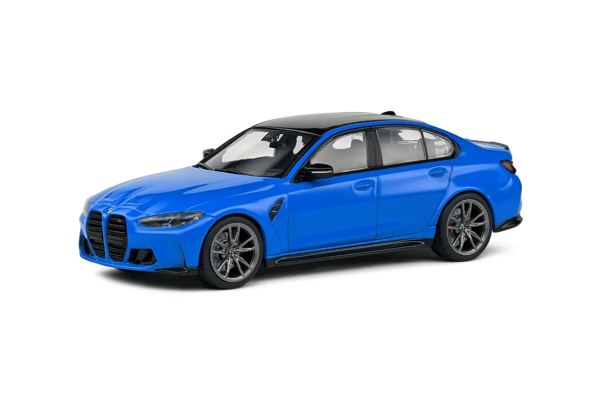 Pre-Order 2023 Bmw G80 M3 Sedan - Santorini Blue Diecast 1:43 Scale Model - Solido S4315302 1