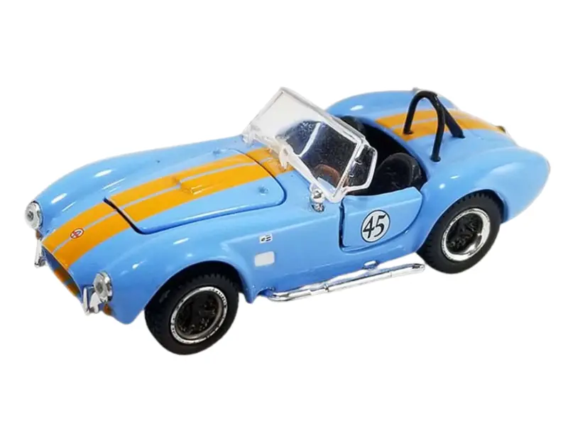 1965 Shelby Cobra 427 S/C - Gulf Colors #45 Diecast 1:64 Scale Model - Acme Sc-705-45 1
