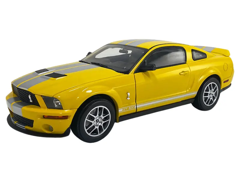 2007 Ford Mustang Shelby Gt500 - Yellow (Shelby Collectibles) Diecast 1:18 Scale Model - Acme Sc18005 1