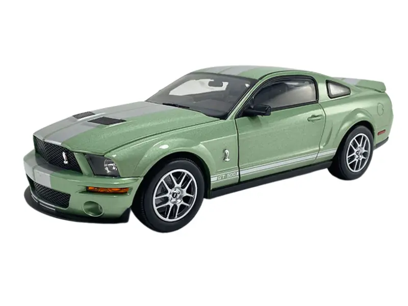2007 Ford Mustang Gt500 Lime Green Diecast 1:64 Scale Model - Acme Sc64001 1