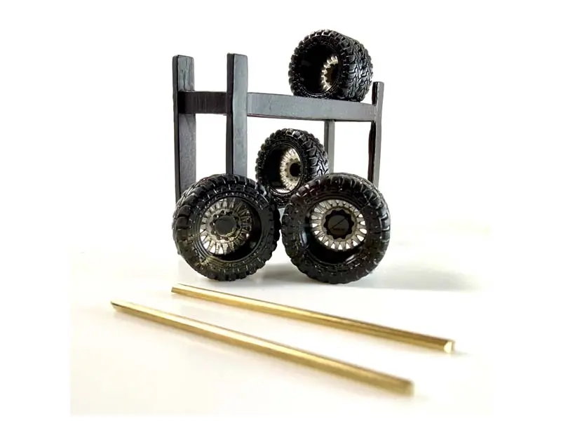 22” Cft Forged Dually Wheels W/ Mud Terrain Tires 1:64 Scale Model 1