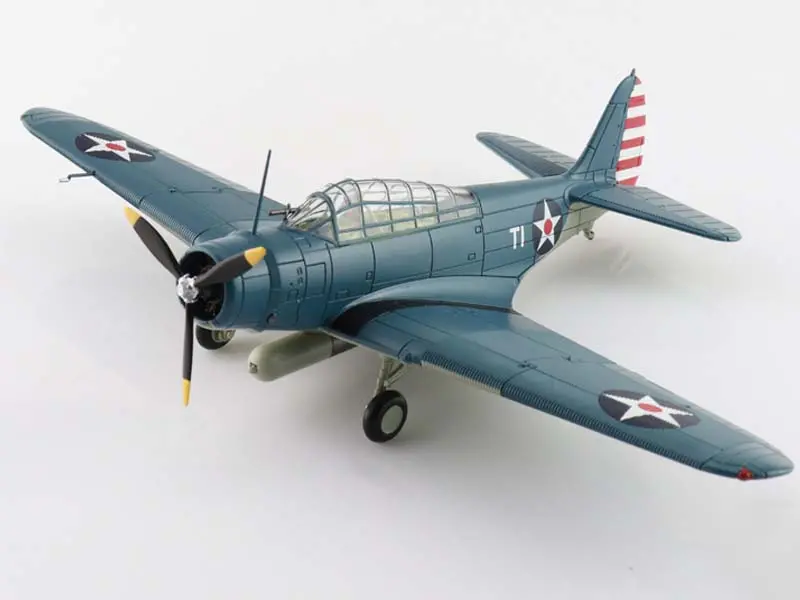 Douglas Tbd-1 Devastator Battle Of Coral Sea T-1, Lt. Cdr. James Brett Vt-2 Uss Lexington May 1942 Diecast 1:72 Scale Model - Hobby Master Sm8011 1