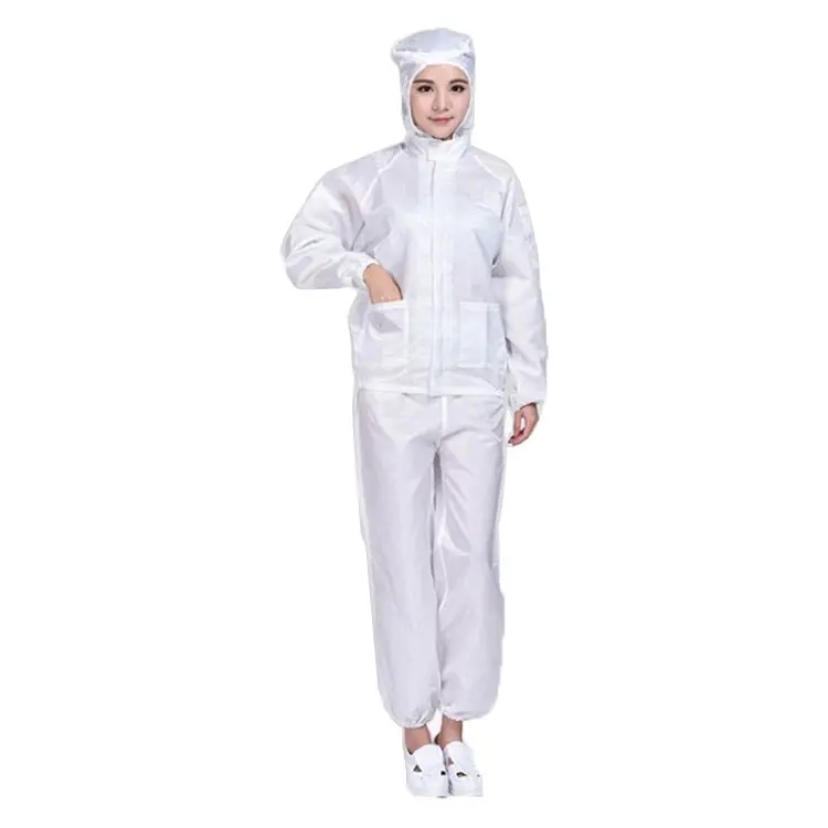 Striped Anti-Static Split Hood Dust-Proof Work Suit 1