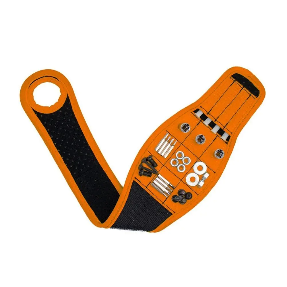 Thumb Wrap Magnetic Metal Accessory Tool Storage Strap, Orange, Blue, Yellow 1