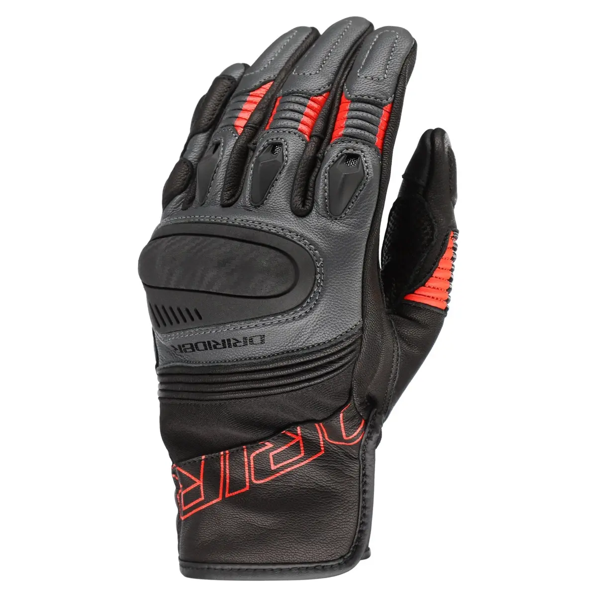 Dririder Torque Short Cuff Ladies Gloves - Black/Grey/Red 1