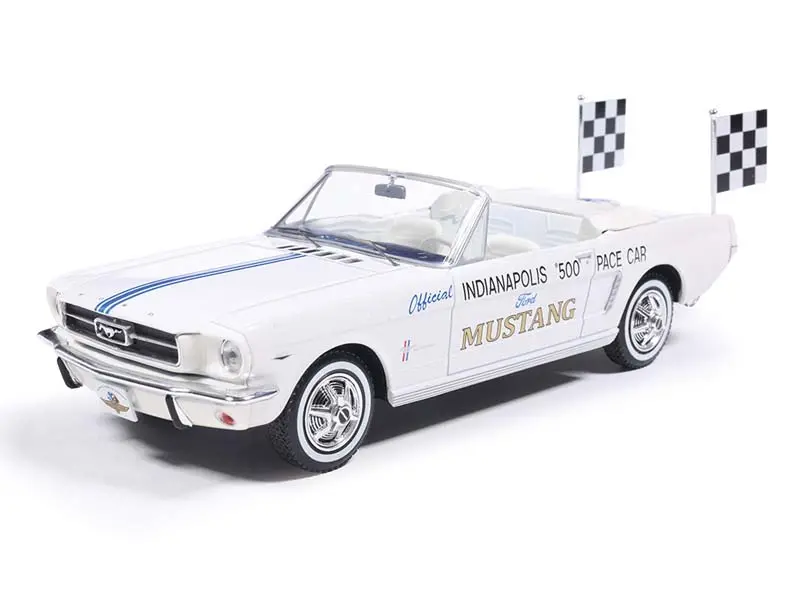 Pre-Order 1964 1/2 Ford Mustang Indianapolis 500 Pace Car - White Diecast 1:43 Scale Model - Ixo U43rdc015 1