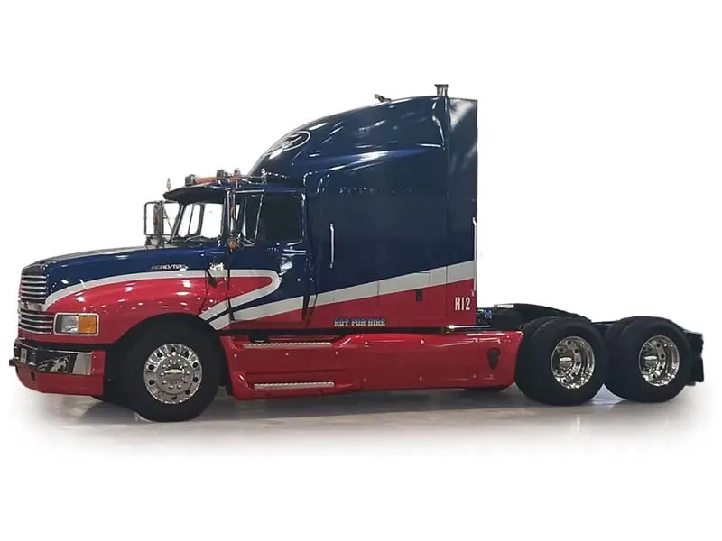 Pre-Order 1990 Ford Aeromax - Red And Blue Diecast 1:64 Scale Model - Ixo U64tr015 1