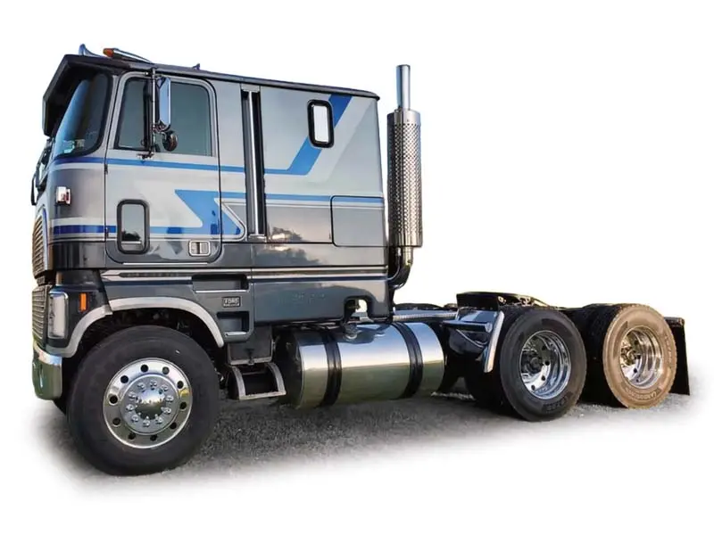 Pre-Order Ford Coe 9000 - Blue And Silver Diecast 1:64 Scale Model - Ixo America U64tr020 1