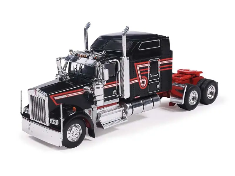 Pre-Order 1990 Kenworth W900 - Black W/ Stripe Diecast 1:64 Scale Model - Ixo U64tr034 1