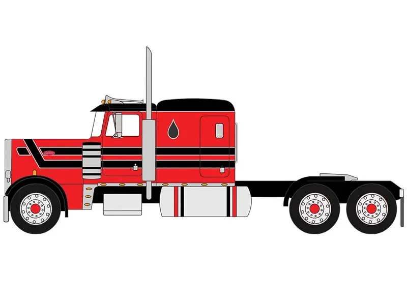 Pre-Order 1973 Peterbilt 359 - Red And Black Diecast 1:64 Scale Model - Ixo U64tr038 1