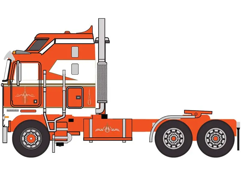 Pre-Order 1976 Kenworth K100 Aerodyne - Orange Diecast 1:64 Scale Model - Ixo U64tr041 1