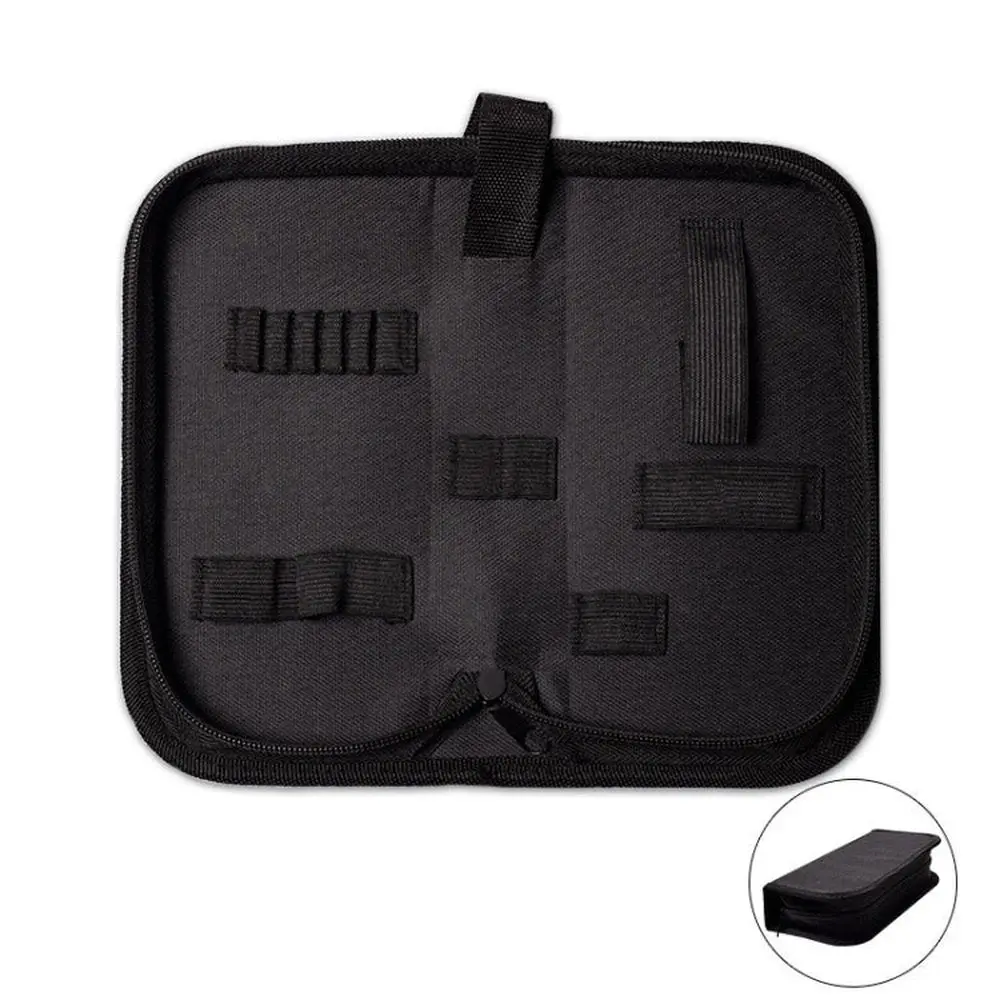 Zipper Storage Package Portable Multi-Function Tool Storage Bag, Style:, A Canvas, B Leather+Canvas, C Leather, D Canvas, E Leather+Canvas, F Leather+Canvas 1