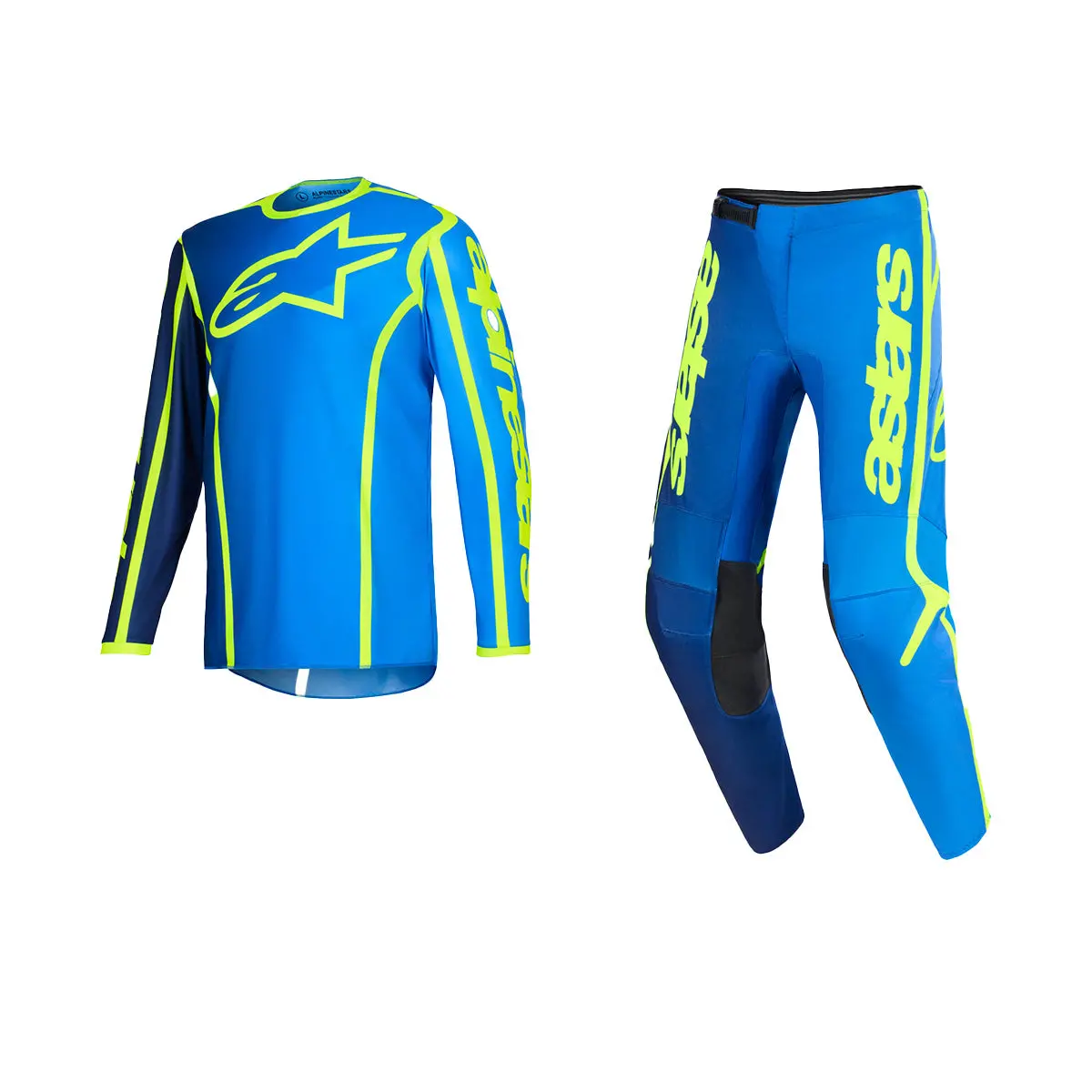 Alpinestars 2026 Fluid Apex Gear Set - Blue Yellow Fluo 1