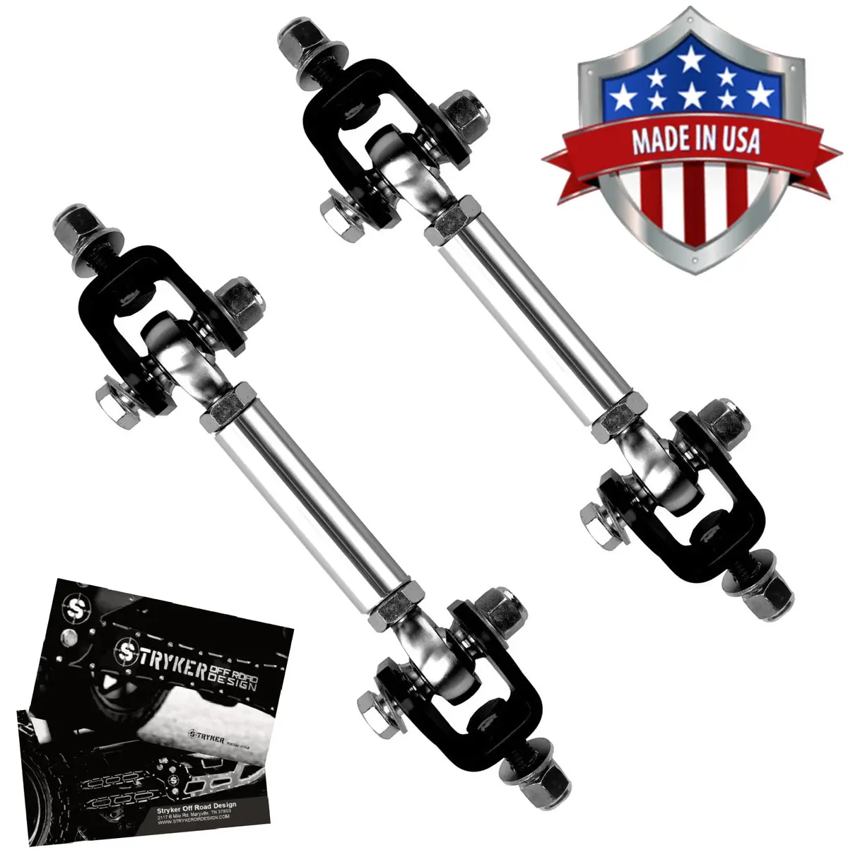 Billet Aluminum Extreme Articulation Sway Bar End Link Kit (Pair) For 2011-2026 Ford Super Duty 1
