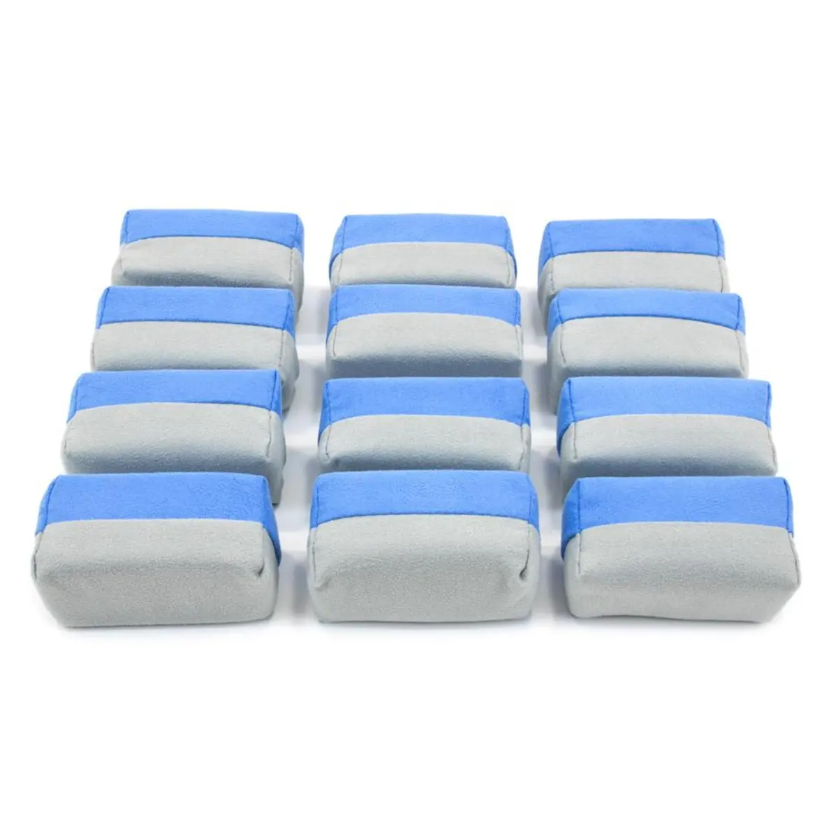 Saver Applicator Smooth - Microfiber Suede Applicator Sponge With Plastic Barrier - Blue & Gray - 12 Pack 1