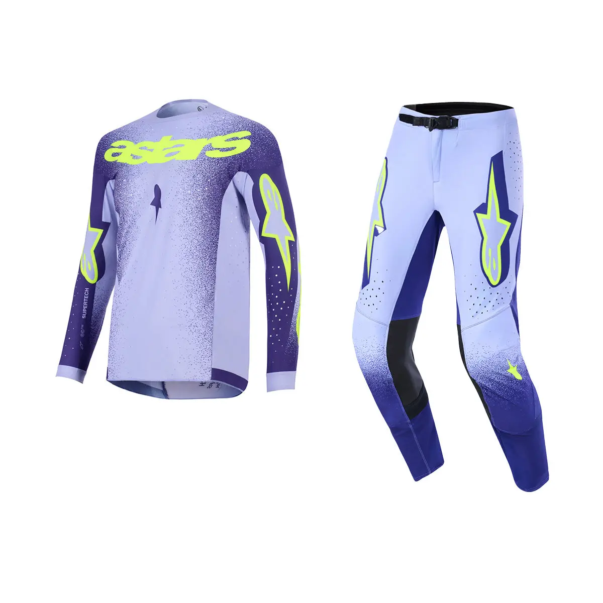 Alpinestars 2026 Supertech Scenz Gear Set - Purple Yellow Fluo 1