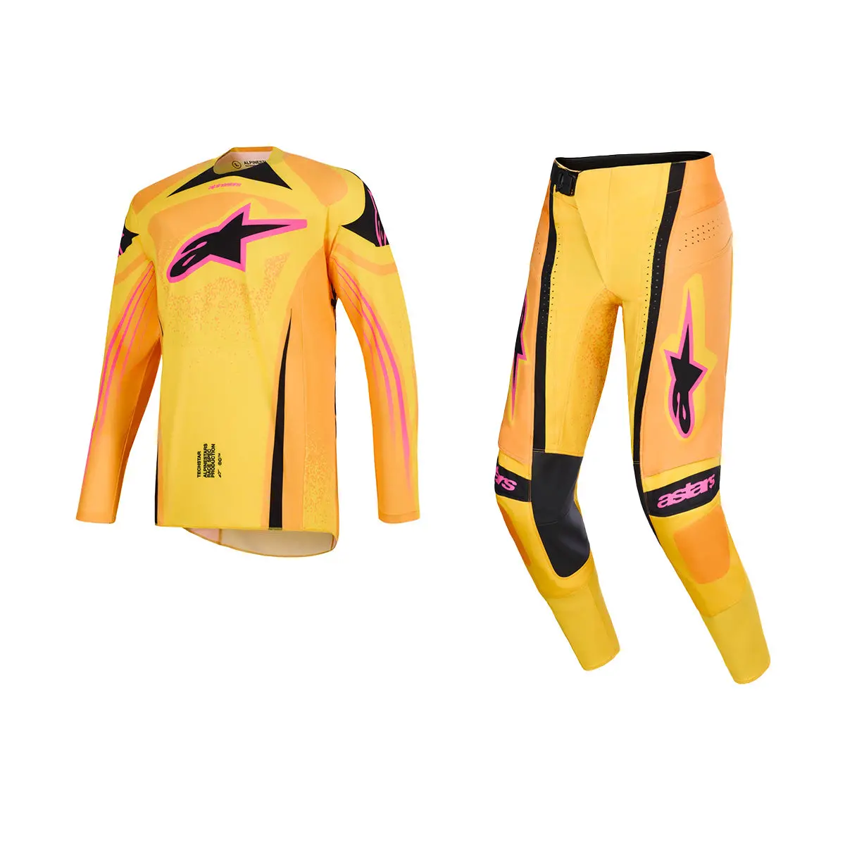 Alpinestars 2026 Techstar Nomur Gear Set - Orange Yellow Pink 1