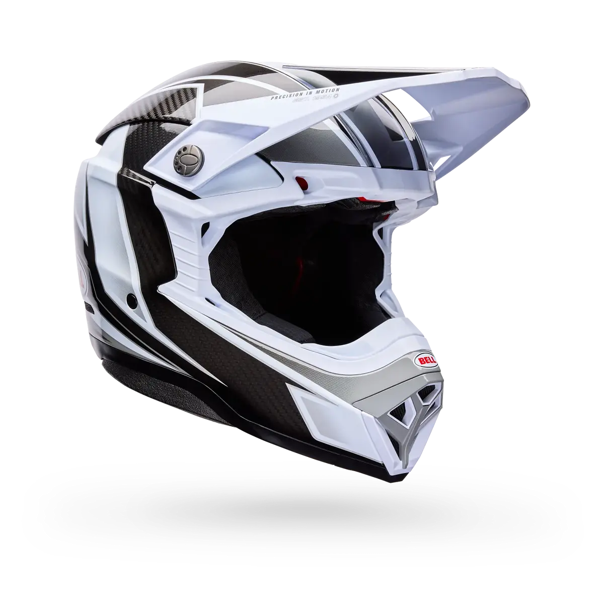 Bell 2026 Moto-10 Spherical Grid Helmet - White/Black/Grey 1