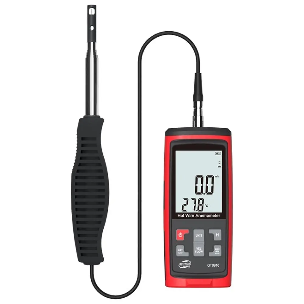 Benetech Gt8616 Handheld Digital Lcd Hot Wire Anemometer, Gt8616 Hot Wire Anemometer 1