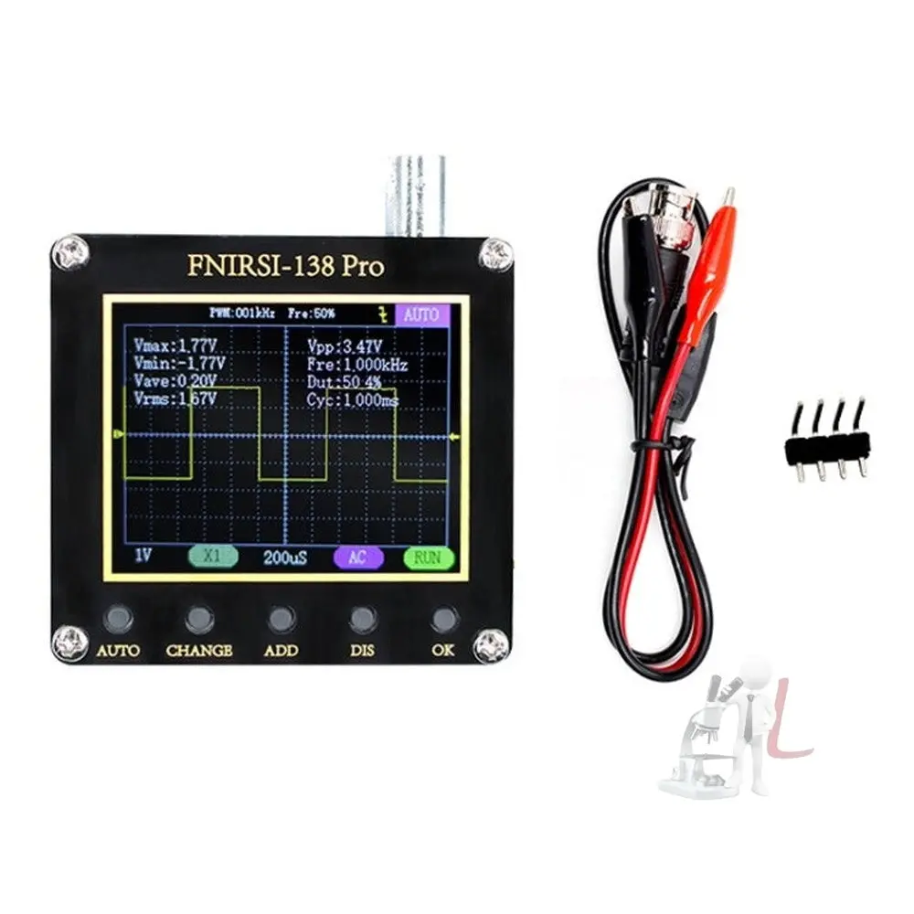 Fnirsi Handheld Small Teaching Maintenance Digital Oscilloscope, Standard Without Battery, Upgrade Without Battery 1
