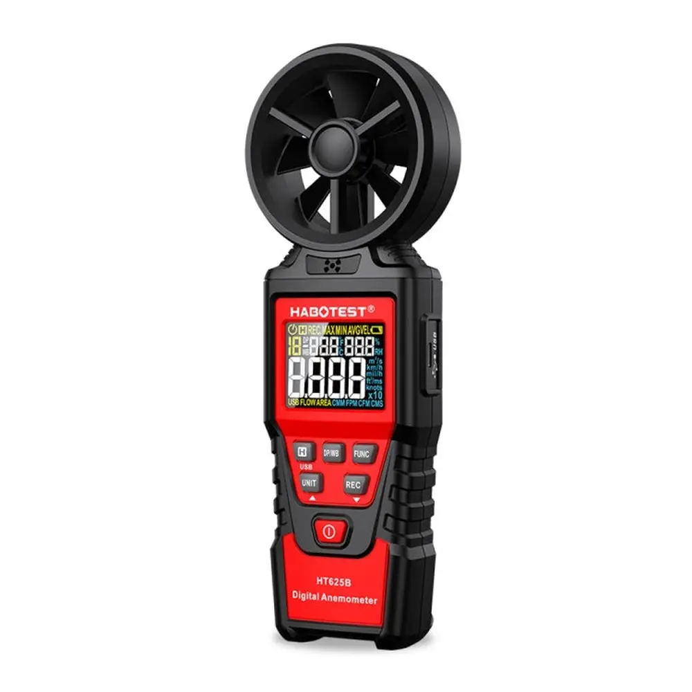 Habotest Handheld High-Precision Digital Anemometer With Usb, Ht625b 1