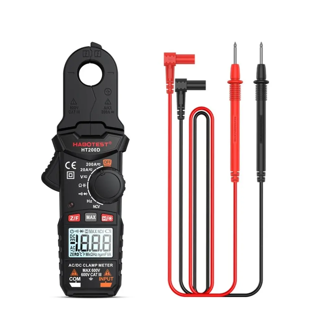 Habotest Mini Clamp Multimeter Portable Digital Ammeter 1