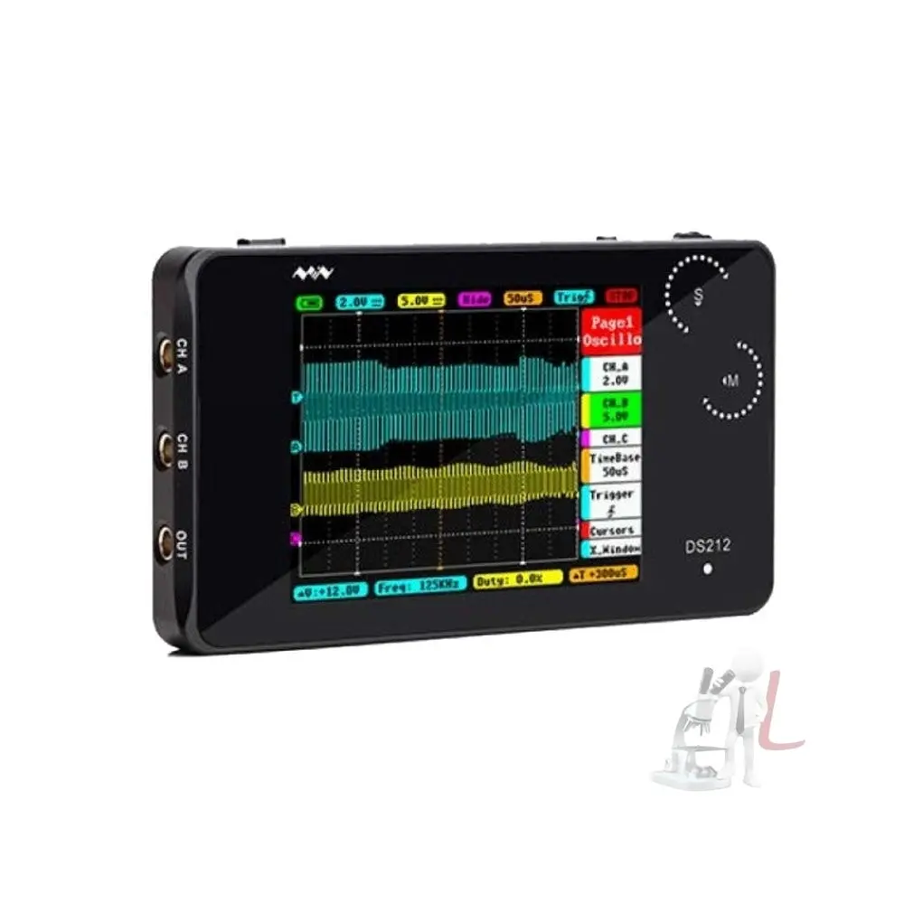 Miniware Dual Channel Mini Portable Handheld Digital Storage Oscilloscope, Ds212 1