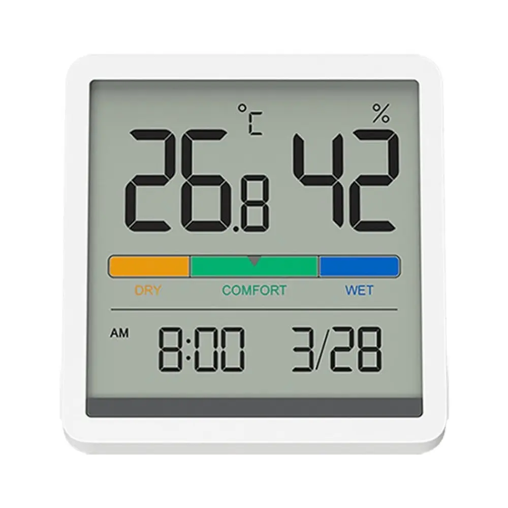 Original Xiaomi Youpin Miiiw Silent Indoor Temperaturer And Humidity Clock With Large 3.34 Inch Lcd Screen, Silent Temperaturer 1