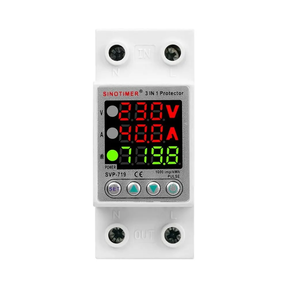 Over Under Voltage Protector Electricity Usage Monitor Power Voltmeter, Sinotimer Svp-719 40A_N, Sinotimer Svp-719 63A_N 1