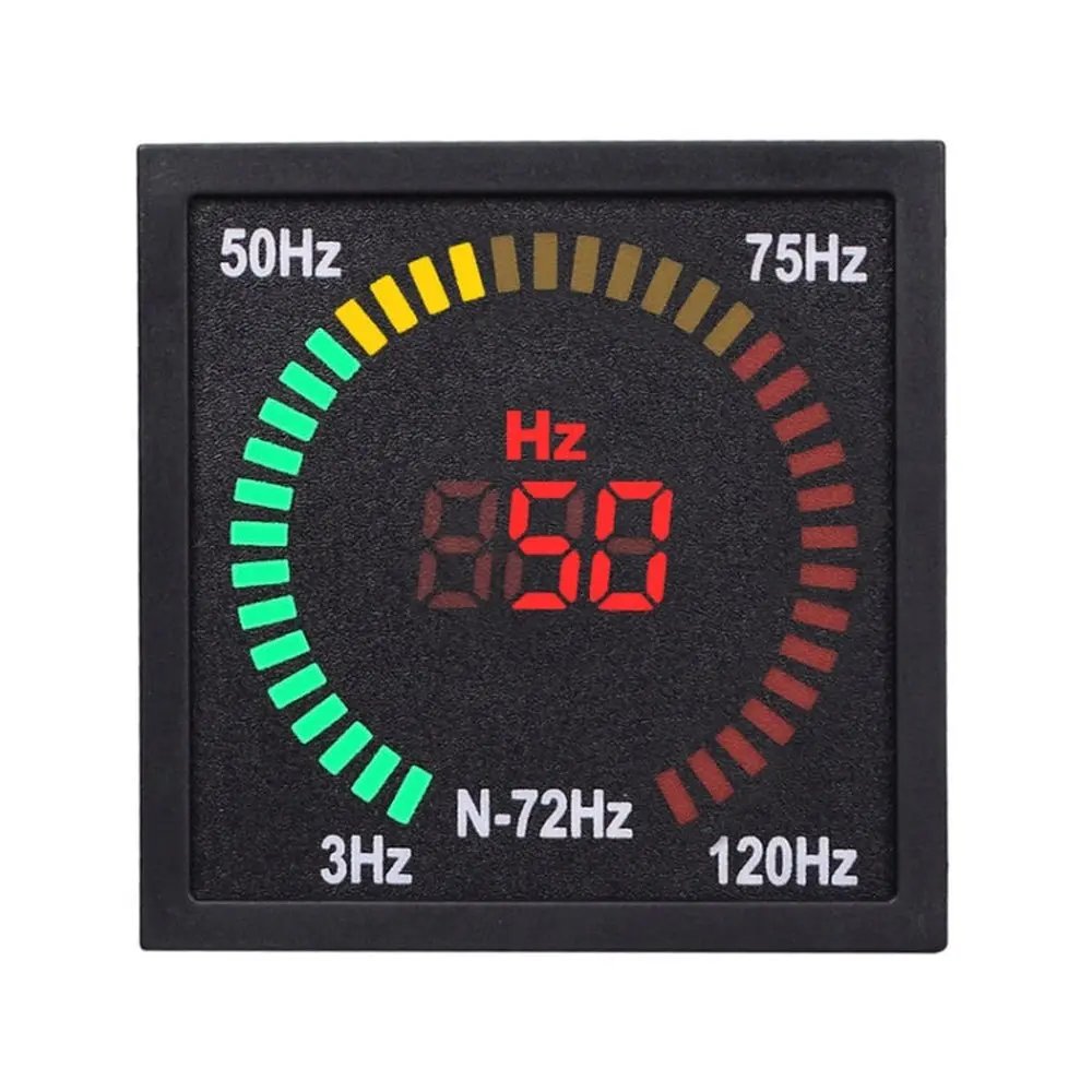 Sinotimer N-72Hz Ac Frequency Signal Indicator Square Turntable Led Digital Frequency Meter, N-72Hz 1