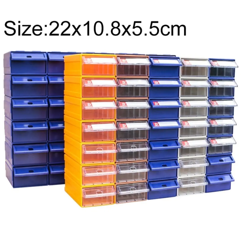 Thickened Combined Plastic Parts Cabinet Drawer Type Component Box Building Block Material Box Hardware Box, Random Color Delivery, Size: 22Cm X 10.8Cm X 5.5Cm, Size: 22Cm X 10.8Cm X 5.5Cm 1