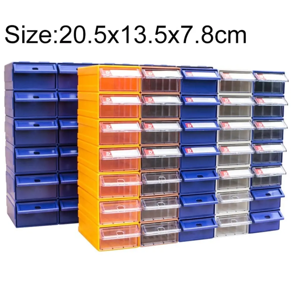 Thickened Combined Plastic Parts Cabinet Drawer Type Component Box Building Block Material Box Hardware Box, Random Color Delivery, Size: 20.5Cm X 13.5Cm X 7.8Cm, Size: 20.5Cm X 13.5Cm X 7.8Cm 1