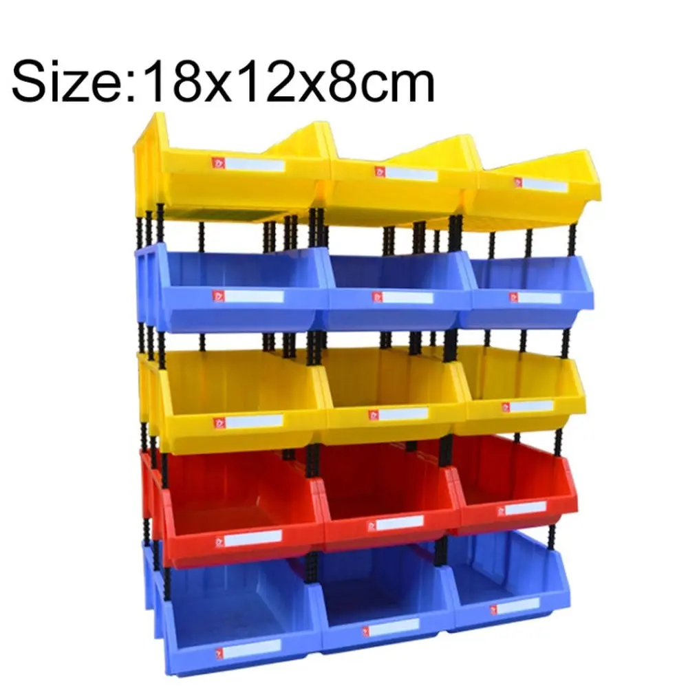 Thickened Oblique Plastic Box Combined Parts Box Material Box, Random Color Delivery, Size: 18Cm X 12Cm X 8Cm, 18Cm X 12Cm X 8Cm 1